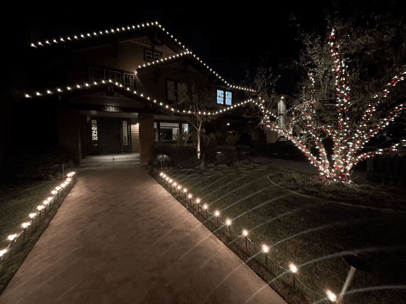 Christmas light installation 5